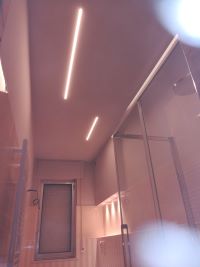 Strisce Led Installate su impianto elettrico civile in un bagno, da Electrica Ligure , elettricista di Campomorone